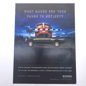 Toyota PreRunner Truck Print Ad Vintage 90s Automotive Magazine Y2K Advertising